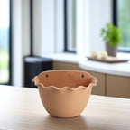 Alasum Semi Circle Plastic Flower Pot Wall Mounted PP Resin Brown - Image 4