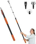LAANPOLE 36FT Reach Light Bulb Changer for High Ceilings, Light Bulb Changer with Baskets and Suction Cup for Recessed Lights with 7-30FT Telescoping Extension Pole by LAANPOLE