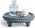 EOSAHR Beaded Wood Riser, Pedestal Stand for Farmhouse Home Decor, Blue by EOSAHR