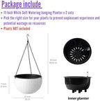 LaLaGreen Hanging Pots for Indoor (11in, 2 Pack) Self-Watering Plant Holder - Image 2