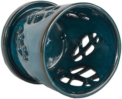 W&W Orchid Pot with Holes and Saucer for Repotting, Teal, 5.5 Inch - Image 4