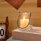 Cabilock Glass Candle Holders 4 Inch Tea Light Candle Stands with Handles Multipurpose Indoor Outdoor Decor Sticks Holder for Home Party Wedding - Image 3