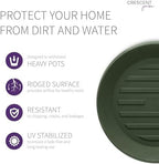 Crescent Garden Universal Round Planter Saucer, Durable Drainage Dish for Plant Pots, Heavy-Duty Plant Dishes Saucer, Indoor & Outdoor Plant Trays - Olive (18.5 inch Inner, 23.5 inch Outer Diameter) - Image 6