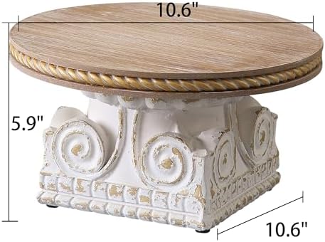 SOFE Rustic 6 Inch Tall Pedestal Stands, Wooden Display Riser - Image 2