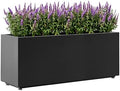 40Wx12Dx16H Black Metal Planter Box, Easy Assembly Raised Garden Bed by Foresland-MetalPlanter