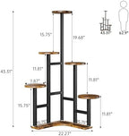 Corner Plant Stand Indoor with Grow Lights 6 Tiered Corner Plant Shelf - Image 3