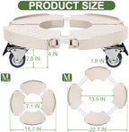 ToLanbbt 4 Pack Plant Caddy Stands with 360° Wheels Adjustable 15-22 in Rolling Stands Heavy Duty Large Plant Carts Dolly with Casters 440lbs Capacity for Large Planter, Garden Pot, Flower Pot, Beige - Image 2
