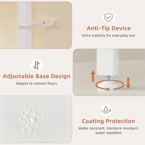 YUFAM 5-Tier Corner Shelf, White - Image 4