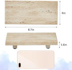 Natural Travertine Tray Pedestal Stand, Stone Riser for Bathroom & Kitchen - Image 2