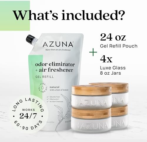 Azuna Home Odor Eliminator for Strong Odor | 4 Room Kit | Natural - Image 6