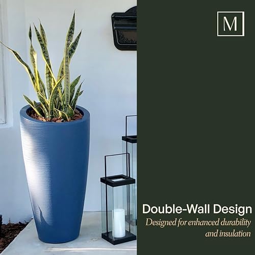 Mayne Modesto 32in Tall Round Modern Planter, Espresso - Image 5