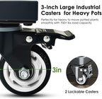 25" Metal Plant Caddy with Wheels Heavy Duty,Extra Large Rolling Plant Stand with Industrual Caster, Square Plant Rollers for Large Pots Plants,Plant Dolly for Indoor Outdoor Use - Image 4