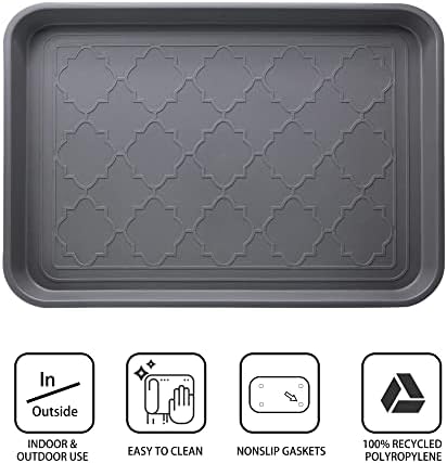Boot Tray for Entryway Indoor, Heavy Duty Shoe Mat Trays 3 Packs, 16.7"x12.8" Waterproof Shoe Tray - Image 2
