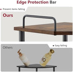 Tajsoon 3 Tier Corner Shelf Stand, Small Corner Table, Rustic Brown - Image 5