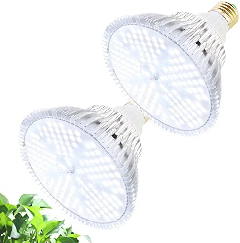 MILYN LED Grow Light Bulb for Indoor Plants Full Spectrum Pure White Grow Lamp, 2 Pack 100W E26 LED Plant Bulb for Seedlings, Flowers, Greenhouse, Vegetable, Succulent, Houseplants, Hydroponic by MILYN
