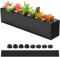 FillTouch 16.1 x 3.2 x 3.5 Inch,1 Pcs Long Rectangular Planter Box,Black by FillTouch