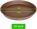 2 Pack of Plant Saucer 19", 2.3" Depth, 18 19 inch Plant Tray Saucer, Plant Dish for The Garden, Large Plant Saucer (19", Chocolate) - Image 2