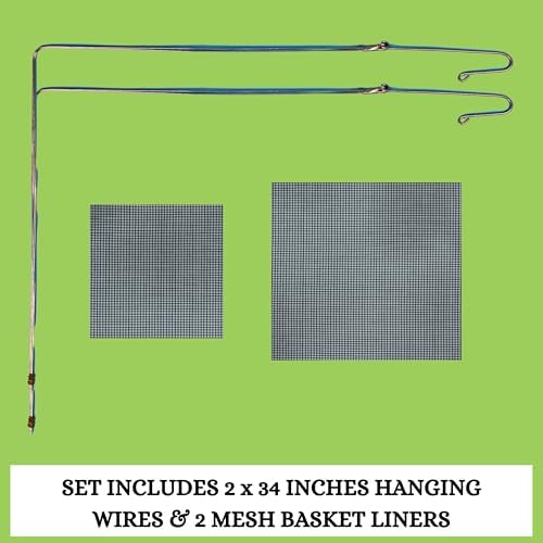 Set of 2 Wooden Orchid Baskets with Hangers, Hanging Vanda Baskets for Outside - Image 4