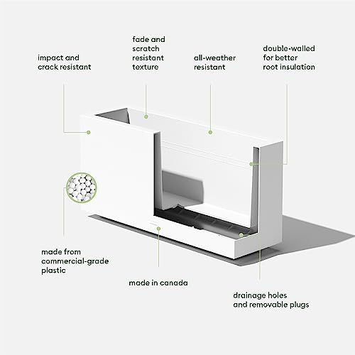 Veradek Block Series Long Box Planter - Rectangular Outdoor Planter - Image 2