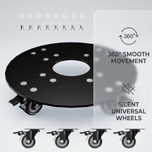 Plant Caddy with Wheels, 3.0mm Thick Heavy Duty Steel Rolling Plant Stand, 500 lbs Load Capacity, Indoor Outdoor Plant Dolly for 12 Inch Flower Pots, Garden Plant Mover with Casters - Image 4
