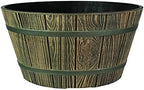The HC Companies Whiskey Barrel Planter - Decorative Garden Pots - Indoor & Outdoor Resin Planters - Weather-Resistant Planting Pots (16” Aged Oak) by TheHCCompanies