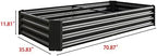 6x3x1 ft Metal Raised Garden Bed Outdoor, Galvanized Steel Rectangle Planter Box for Vegetables, Flowers & Herbs, Corrugated Raised Bed with Open Bottom, Rustproof & Easy Assembly - Image 3