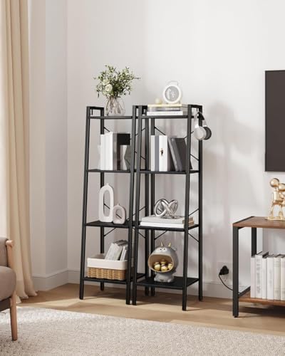 Hzuaneri Ladder Shelf, Bookshelf, Freestanding Corner Storage Shelf - Image 3