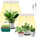 LORDEM Grow Light for Indoor Plant, Full Spectrum LED Plant Light, Height Adjustable Growing Lamp with Auto On/Off Timer 4H/8H/12H, 4 Dimmable Brightness, Ideal for Home Desk Plant Lighting, 2 Pack by LORDEMLEDPlantGrowLight