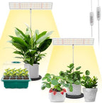 LORDEM Grow Light for Indoor Plant, Full Spectrum LED Plant Light, Height Adjustable Growing Lamp with Auto On/Off Timer 4H/8H/12H, 4 Dimmable Brightness, Ideal for Home Desk Plant Lighting, 2 Pack by LORDEMLEDPlantGrowLight