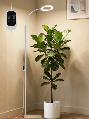 24W Grow Lights for Indoor Plants, Full Spectrum LED Plant Light With Stand by GLOWRIUM