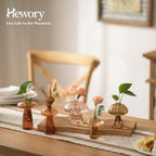 Hewory Plant Propagation Station: 10PCS Amber Mushroom Vase for Flower - Image 4