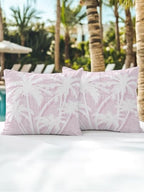 Tropical Palm Tree 16x16 Waterproof Outdoor Throw Pillows Set of 2 with Inserts, Vintage Lavender Exotic Botanical Plants Patio Decorative Cushions for Outdoor Furniture Sofa Porch Balcony - Image 5