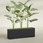 Greenline Leo Tall Rectangular Fiberglass Planter, Outdoor Planter Box - Image 4