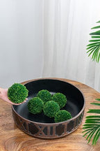 A&B Home Artificial Boxwood Balls - 4" Artificial Plant Topiary Orb, Indoor Topiary Bowl Filler Greenery Balls, Coffee Table Console Table Centerpiece, Set of 3 - Image 6