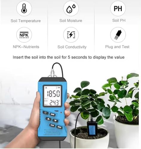 Portable 7in 1 Digital Soil Detector NPK PH EC Analyzer Moisture Sensor Soil Tester with Handheld Terminal for Soil Fertility Test - Image 2
