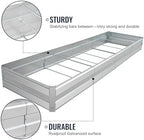Galvanized Raised Garden Bed, Raised Graden Bed Kit-Square Metal Garden Bed,Large Planter Raised Bed Outdoor, Garden Box for Vegetables, Flower,herb,10.9 * 3 * 1 FT,Silver - Image 4