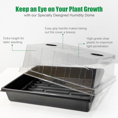 RooTrimmer 4-Pack Seed Starter Trays with 5" Tall Humidity Domes - Image 4