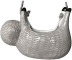 SILVERFEVER Sloth Hanging Planter | Succulent Plant Pot |Indoor Outdoor Ceramic Animal Planters Pots| Flowerpot Container (2, Grey) - Image 3