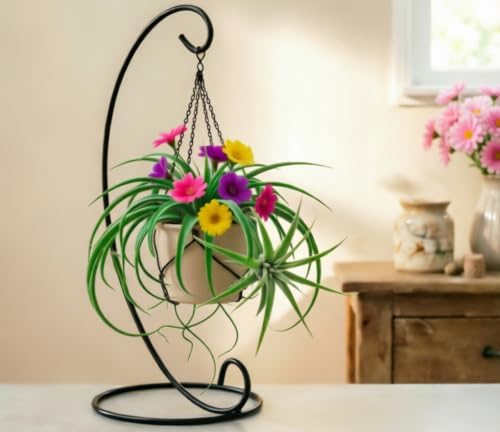 13 Inches Tall Ornament Display Stand, Tabletop Ornament Hanger, Iron Hanging Stand Rack Holder，Air Plant Holder,【6 Pack】, Terrariums Hanger, Black Iron Wire Hanging Hook for Christmas Halloween Decoration, Festivals Ornament, Wedding, Party Decor, Gla... - Image 4