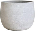 Olly & Rose Barcelona Ceramic Plant Pot Large 10 Inch - Off White Grey Flower Pots - Plant Pots Indoor & Outdoor Planters Extra Large by OllyRoseEngland