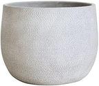Olly & Rose Barcelona Ceramic Plant Pot Large 10 Inch - Off White Grey Flower Pots - Plant Pots Indoor & Outdoor Planters Extra Large by OllyRoseEngland