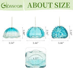 Glasseam Glass Jellyfish Decor, 3 Pcs Hanging Air Plant Holders with Jute - Image 6