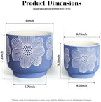 Ceramic Plant Pots, 8+6 Inch, 2 Pcs Indoor Planters with Drainage Holes - Image 3