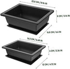 8 Sets Rectangular Plastic Flower Pots with Tray for Gardening Xmas - Image 3
