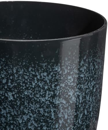 Glitzhome 16.75" H Garden Tall Planter Pots,Set of 2 Modern Round Tall Planter with Drainage Holes,PE and Stone Faux Ceramic Large Flower Pots for Outdoor Indoor,Ceramic Gradient Turquoise - Image 4
