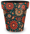 Briarwood Lane Everyday Planter 11.75 x 11 x 11 Orange and Teal Medium Floral by BriarwoodLane