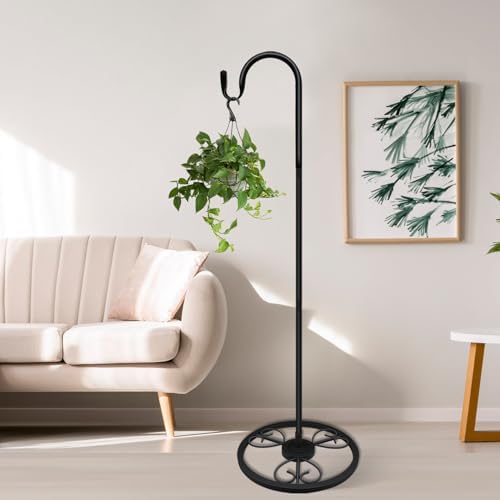 Upgraded Adjustable Shepherds Hooks for Outdoor Indoor, 63 Inch Wind Chime Stand, Shepherds Hooks for Hummingbird Feeders, Hanging Plants, Lanterns, Wind Chime - Image 7