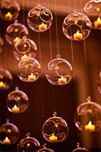 Set of 24 Wedding Hanging Glass Orbs, Glass Tea Light Terrarium, Globe Terrarium, Tea Light Holders, Wedding Decor Indoor Outdoor - Image 2