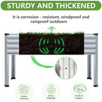 48×24×30in Galvanized Raised Garden Bed,Metal Elevated Planter Box with Legs for Patio,Balcony,Backyard,300lb Capacity,Silver - Image 2