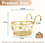 3 Pack Hanging Planter Holders, Golden - Image 2